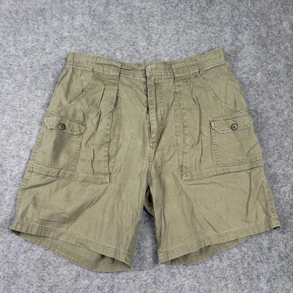 Ash Creek Trading Cargo Shorts Mens‎ 34 Green Utility Gorpcore Hiking Outdoor